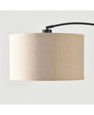 Logan Contemporary Arc LED Floor Lamp with Marble Base (76")