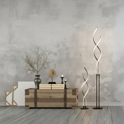 Embrace 60" LED Industrial Spiral 2-in-1 Floor to Table Lamp