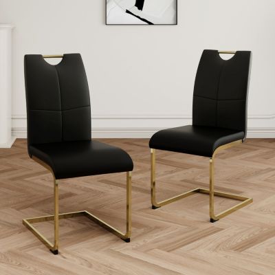 Faux Leather Padded Dining Chairs Set