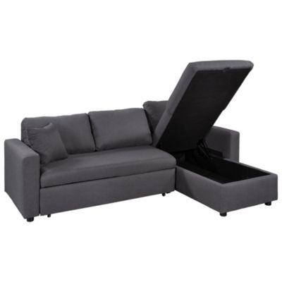 Sleeper Sectional Sofa with Storage and Cushions