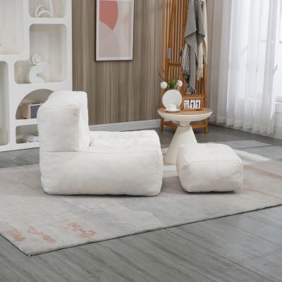 Bean Bag and Ottoman Set for Adults and Kids