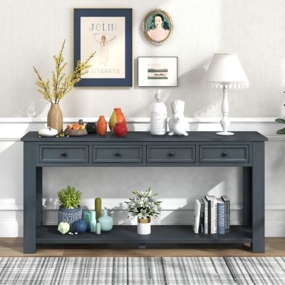 CONSOLE TABLE w/DRAWERS & SHELF for Entryway