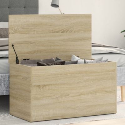 Storage Chest Sonoma Oak 33.1"x16.5"x18.1" Engineered Wood