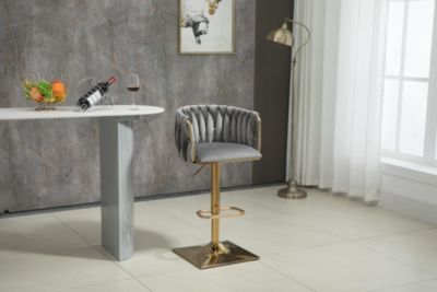 Vintage Bar Stools With Back And Footrest Counter Height Dining Chairs