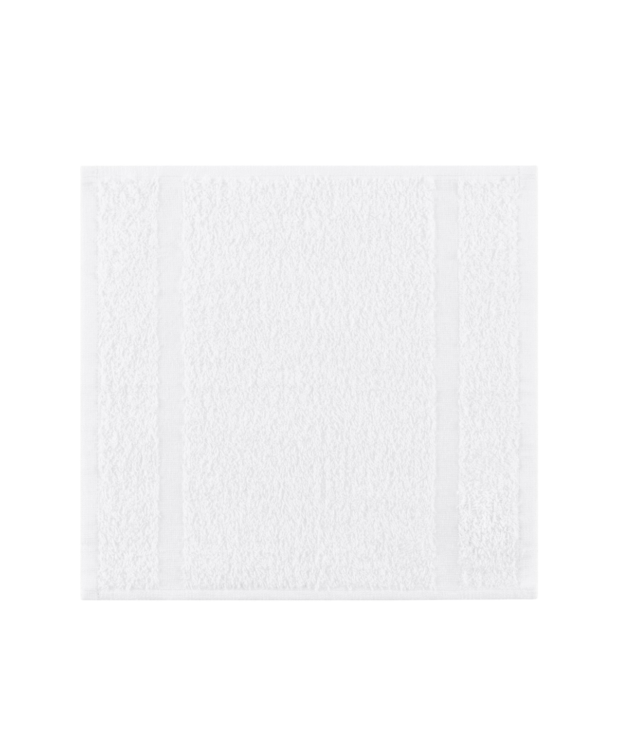 Arkwright Home Admiral Washcloths (12 Pack), 12x12 in., Cotton Poly Blend,- White