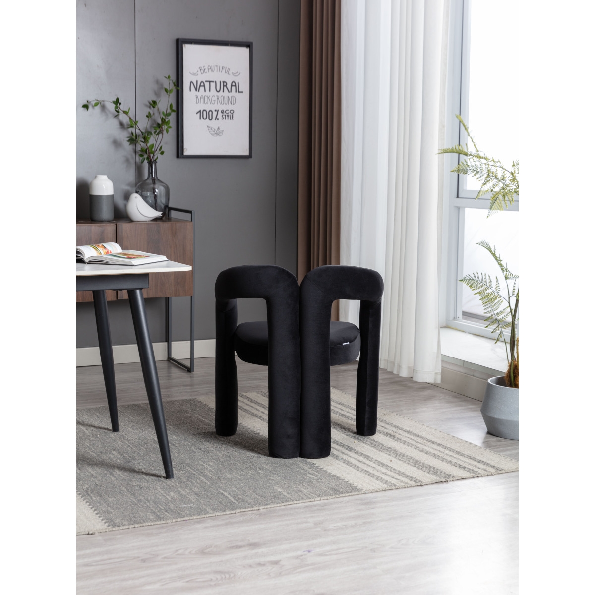 Simplie Fun Modern Fabric Upholstered Dining Chairs (Set of 2)