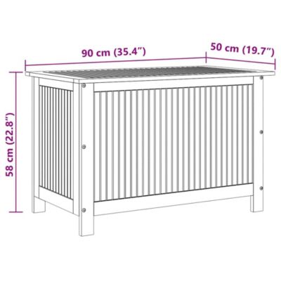 Storage Box Natural Brown Solid Acacia Wood Medium Storage Box