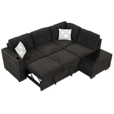 Streamdale 83.8" Reversible Pull-Out Sofa Bed Sectional