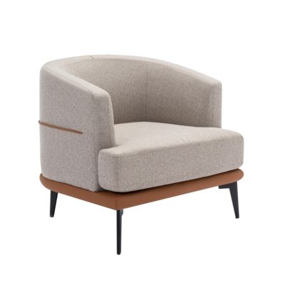 Streamdale Modern Two-Tone Upholstered Barrel Chair