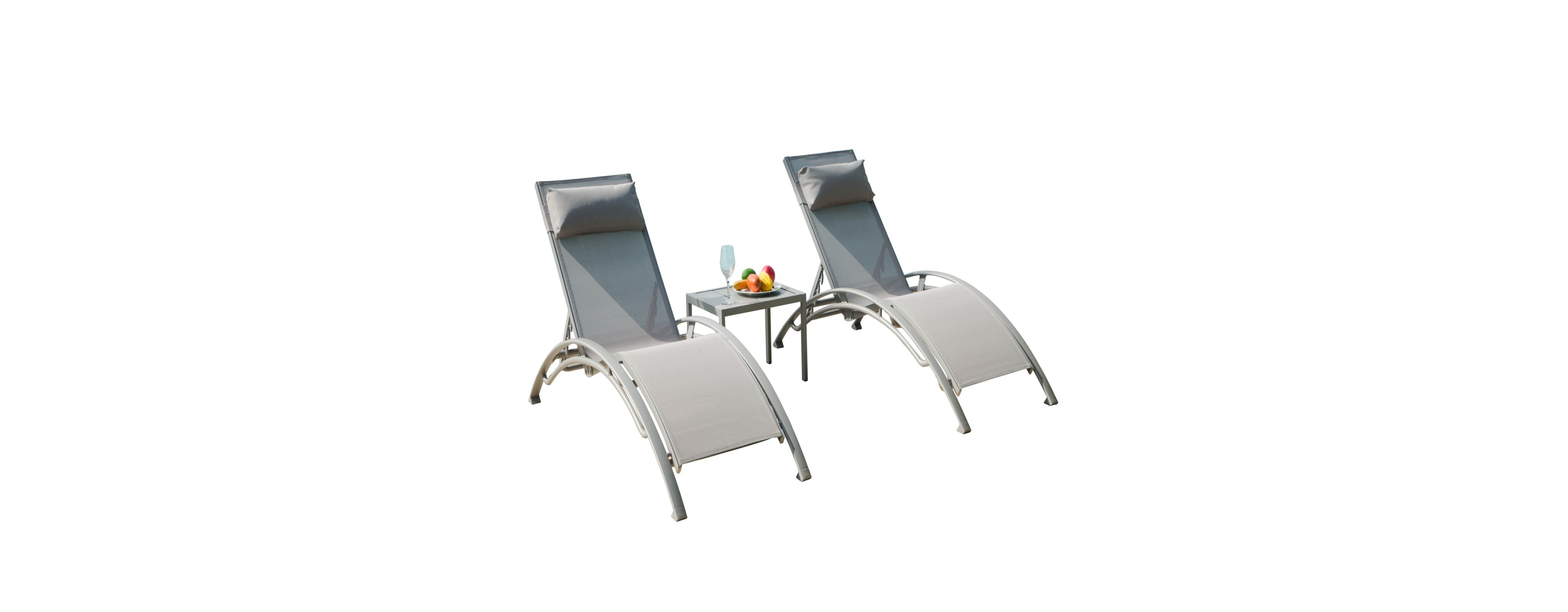 Streamdale Adjustable 3-Piece Outdoor Chaise Lounge Set