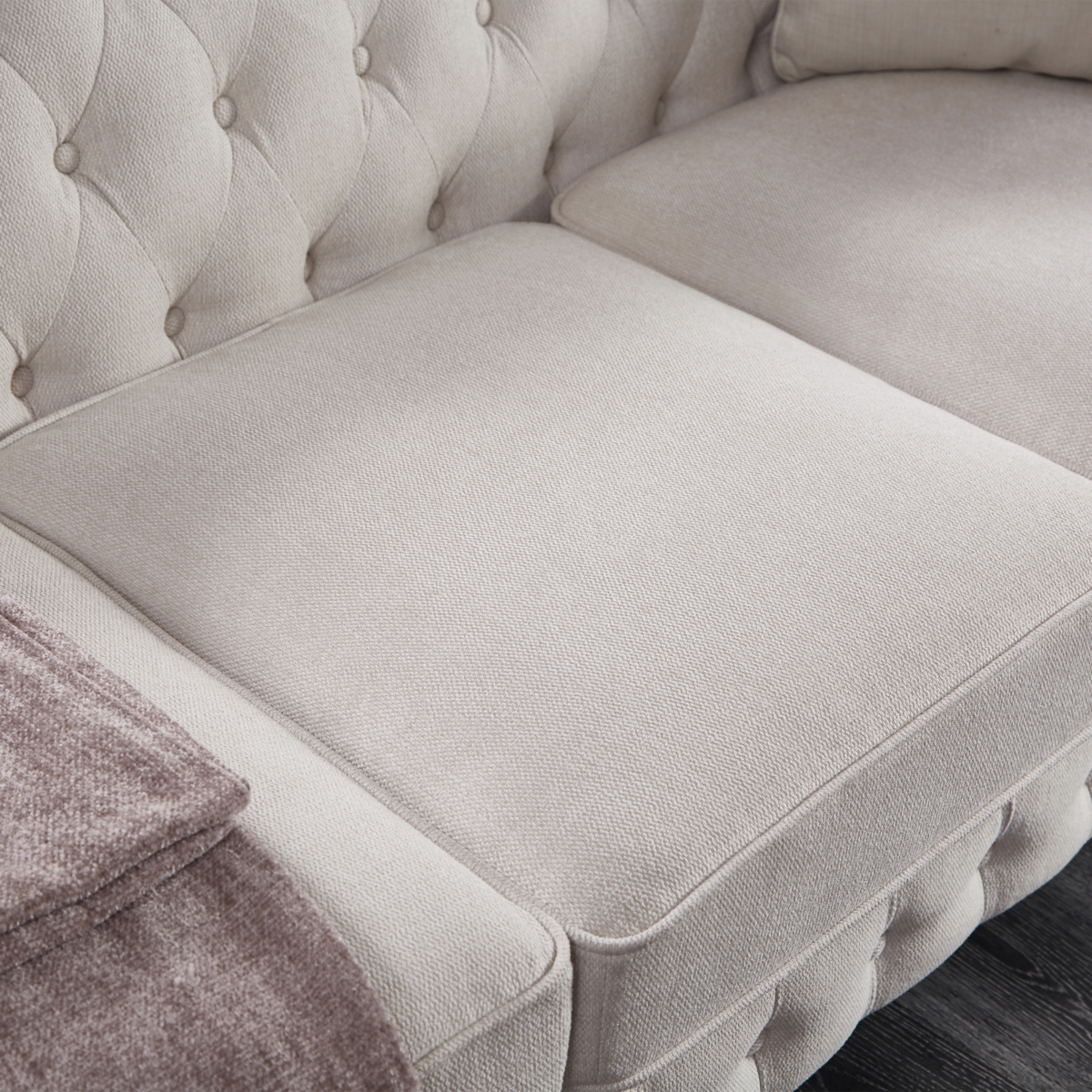 Streamdale Furniture Chesterfield Sofa Linen Fabric