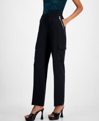 Bar III - Women's High-Rise Cargo-Pocket Pants