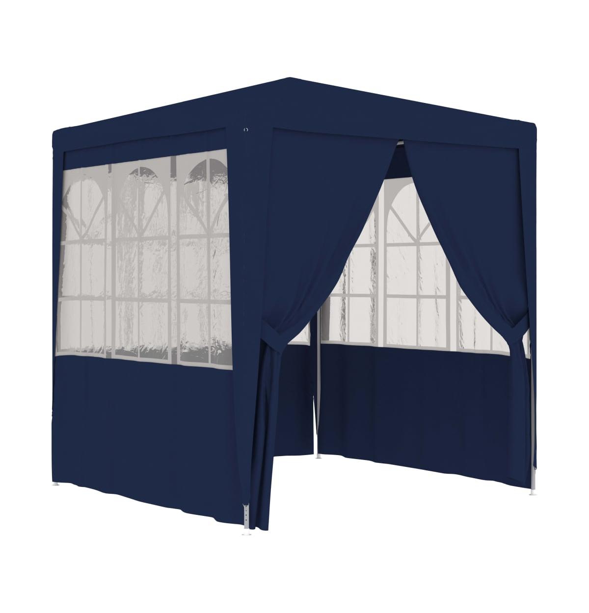 Professional Party Tent with Side Walls 8.2'x8.2' Blue 0.3 oz/ft&#xB2; - Blue