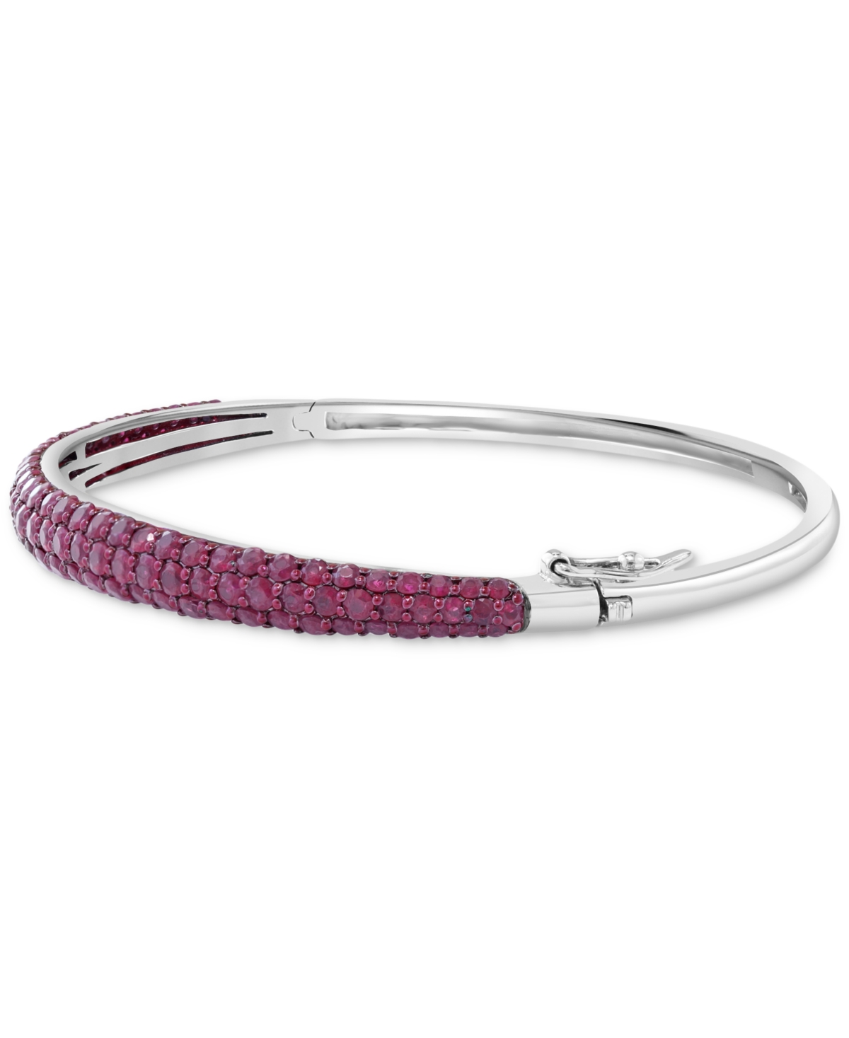 Effy Collection Effy Ruby Graduated Bangle Bracelet (5-1/20 Ct. T.w.) In Sterling Silver (also Available In Pink Sap In Sapphire