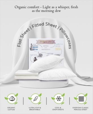 Ultra-Light Cool Crisp 100% Cotton Percale 3-Pc. Sheet Set, Twin