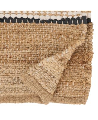 Earthy Jute Stripe Table Runner, 16"x72"