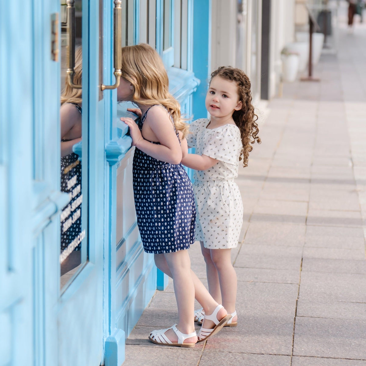 Hope & Henry Little Girls Organic Flutter Sleeve Wrap Back Knit Romper