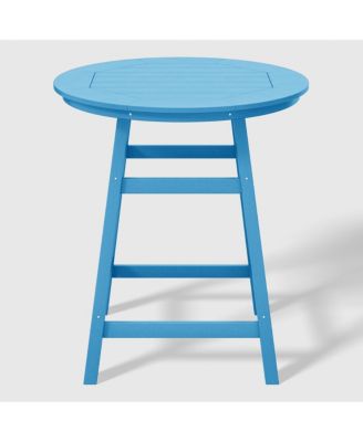 Outdoor 35" HDPE Round Patio Counter Height Bar Table
