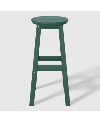 29" HDPE Outdoor Patio Round Bar Stool