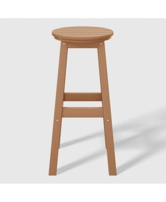 29" HDPE Outdoor Patio Round Bar Stool