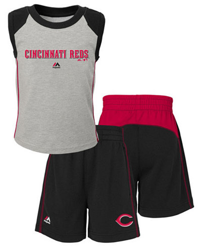 Majestic Toddlers' Cincinnati Reds Tank and Shorts Set