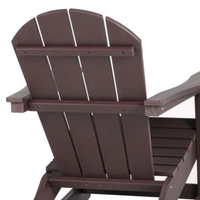 3 Piece set Outdoor Patio Poly Adirondack rocking chairs with side table