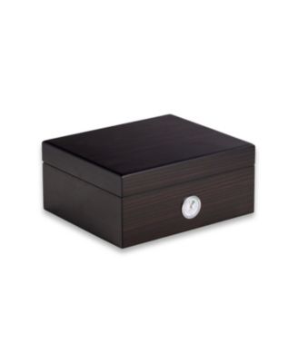 Walnut Wood Cigar Humidor with Glass Display Top