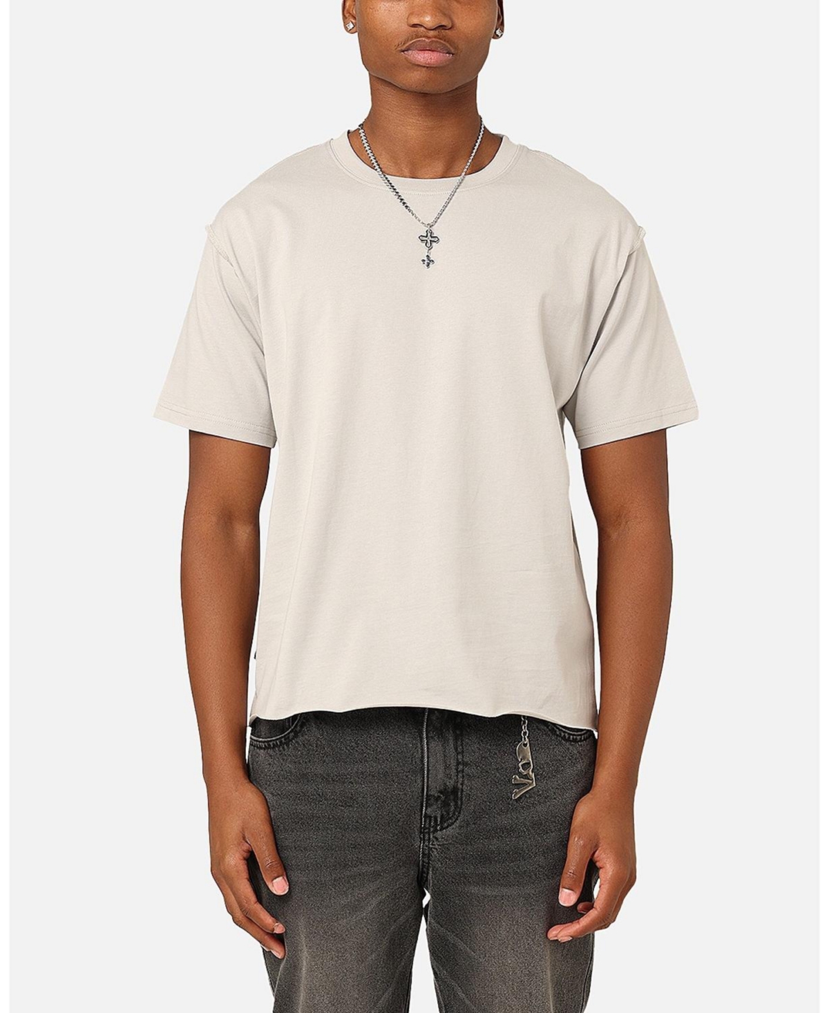 Men's Lafayette Cropped T-Shirt - Grey