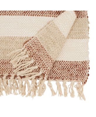 Fringed Classic Stripe Table Runner, 16"x72"