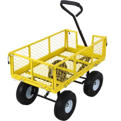 Streamdale Steel Garden Cart with Removable Sides, 3 Cu FT, 550 Lb