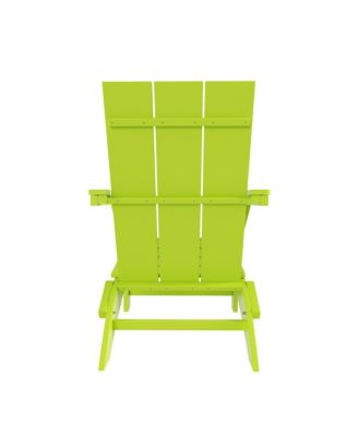 Modern Outdoor Folding Adirondack Chair (Set of 2)