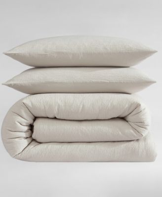 CLOSEOUT! Seersucker 3 Piece Duvet Cover Set, King