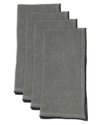Stonewashed Stitch Border Table Napkins Set of 4,20"x20"