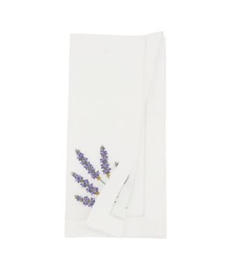 Garden Bliss Embroidered Lavender Napkin Set of 6, 20"x20"