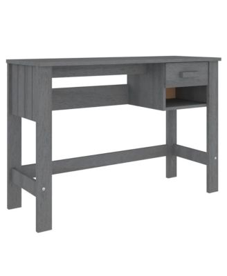 Desk HAMAR Dark Gray 43.3"x15.7"x29.5" Solid Wood Pine