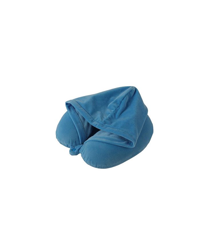 Mirage Luggage Twinkie 2 in 1 Travel Neck Pillow and Velvet Hoodie with