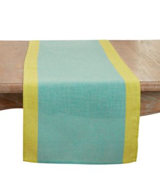 Multicolored Band Table Runner, 16"x72"