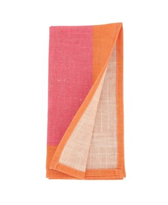 Multicolored Band Napkin Set of 4, 20"x20"