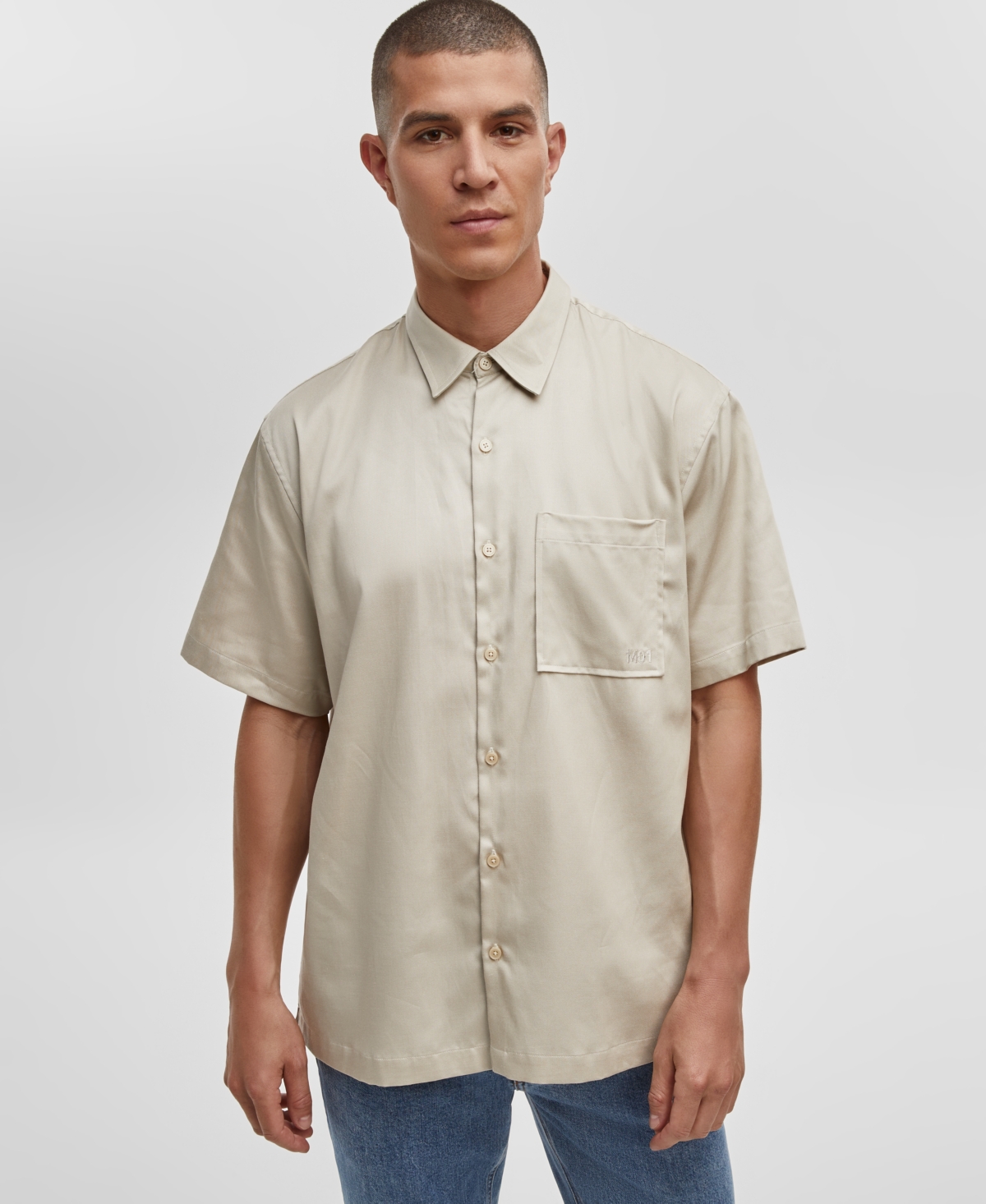 Men's Relaxed-Fit Button-Down Shirt, Created for Macy's - Sunbaked Clay