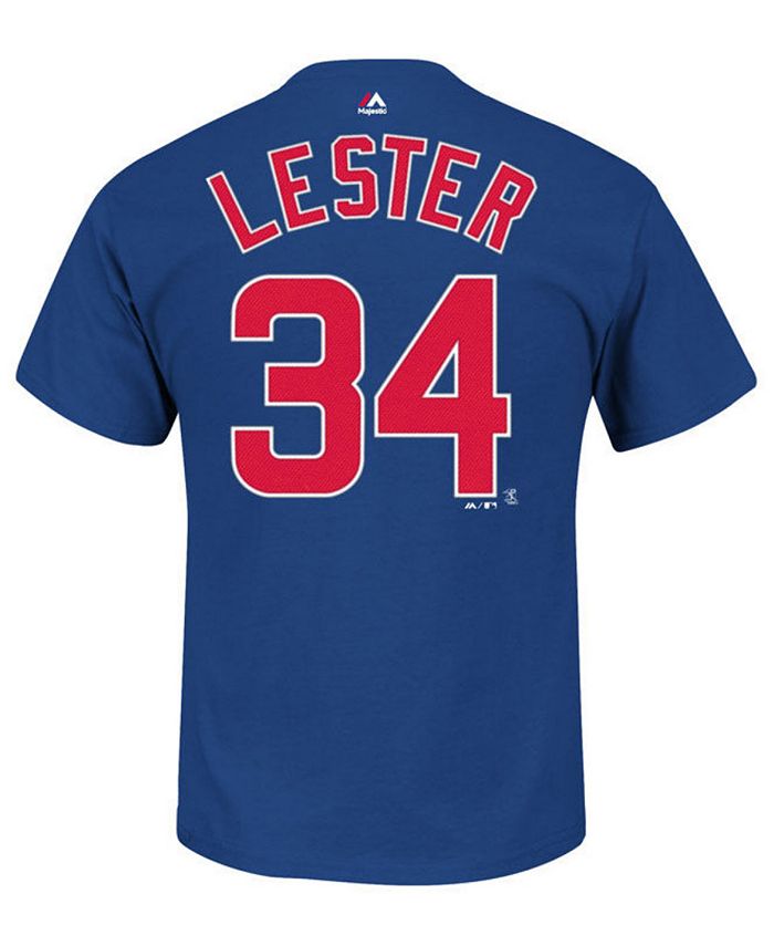 John Lester Chicago Cubs Jersey T Shirt Majestic Blue Short 