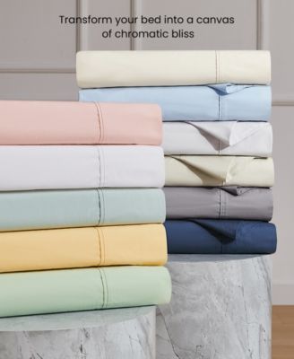 400 Thread Count Cotton Percale 3-Pc. Sheet Set, Twin
