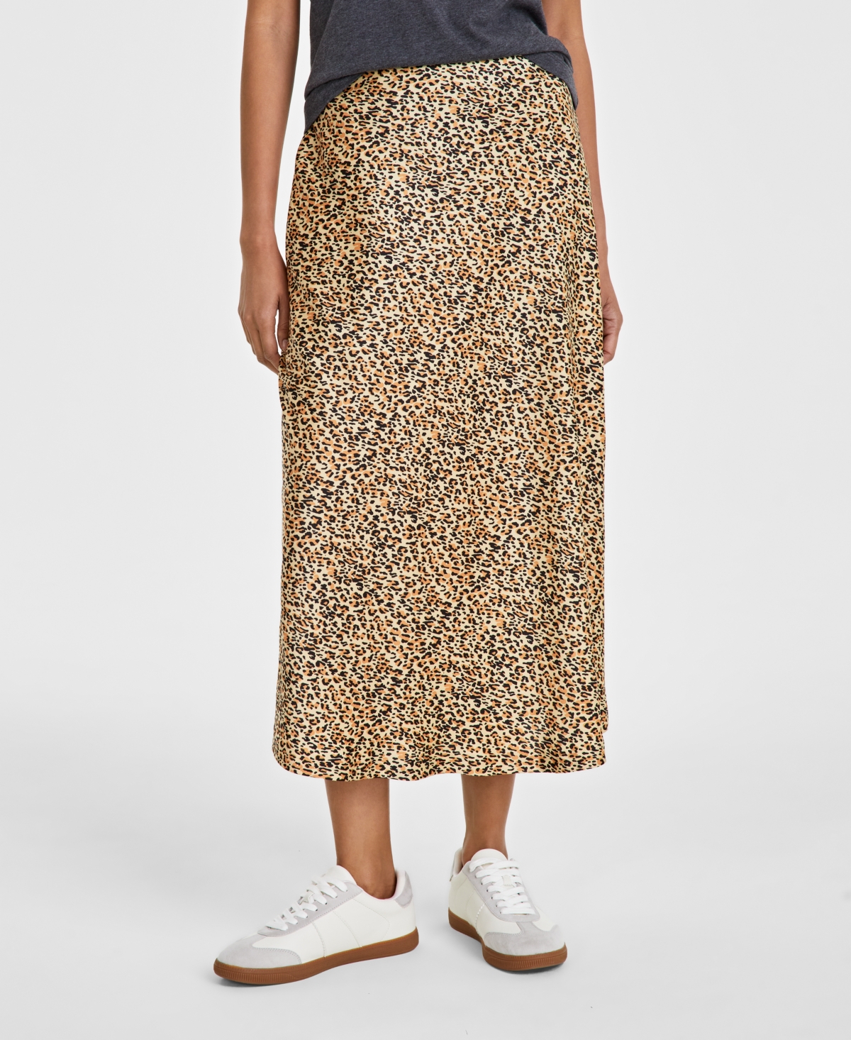 On 34th Women's Printed Slip Skirt, Created For Macy's In Sunset Nude Cmb