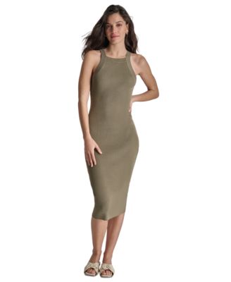 DKNY Jeans - Women's Ribbed Knit Sleeveless Bodycon Dress