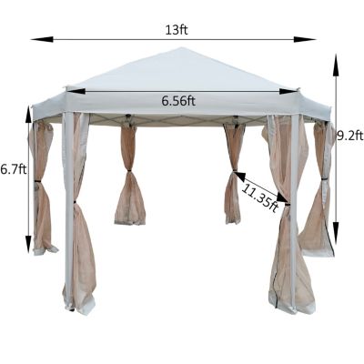 Streamdale 13 FT. W X 13 FT. D X 9.2FT Pop-Up Gazebo Tent Outdoor Canopy