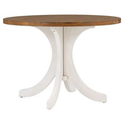  Mid-Century Solid Wood Round Dining Table For Small Places, Table