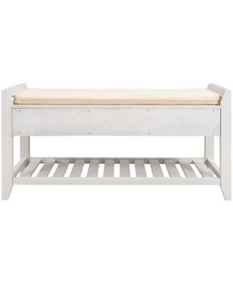 Multipurpose Entryway Bench Seat & Drawers (White)