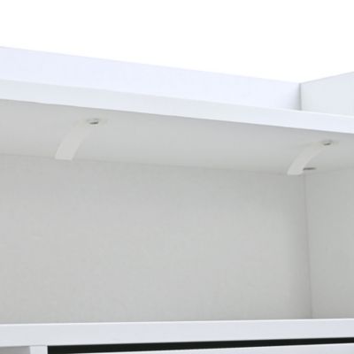  2-Tier Shoe Cabinet with 4 Flip Drawers