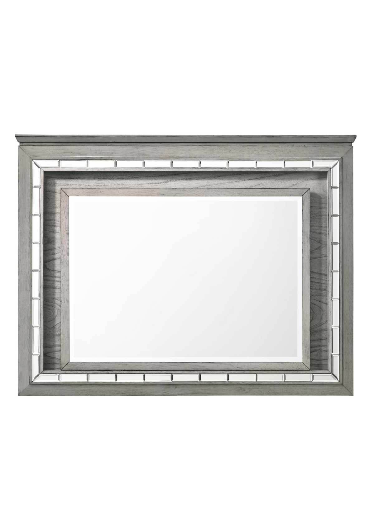 Streamdale Furniture Antares Mirror (Led), Light Gray Oak