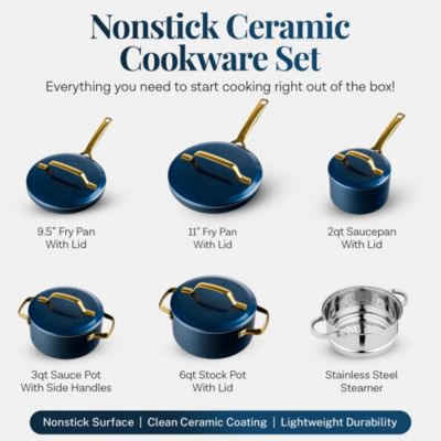 Modern 11-Piece Ultra Performance Ceramic Nonstick Cookware Set