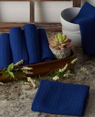 Cotton Kitchen Collection Dishtowel Set, 18x26", Blue, 6 Piece